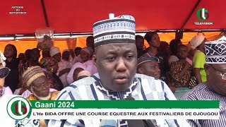 GAANI 2024  LHe BIDA OFFRE UNE COURSE EQUESTRE AUX FESTIVALIERS DE DJOUGOU [upl. by Faludi]