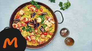 Paella vom Grill  Migusto Rezept [upl. by Ruffina862]