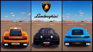 The Ultimate Battle  Forza Horizon 3  Gallardo vs Sesto Elemento vs Huracan [upl. by Ymerej]