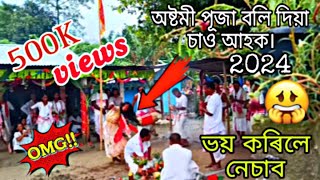 অষ্টমী পূজা বলি দিয়া চাও আহক। ভগৱানে বলি বিচাৰে নেকি  durgapuja durgapuja2024 [upl. by Penelope]