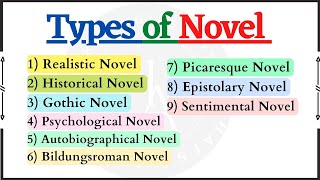 EngsubTypes of Novels in English Literature Types of Fiction Forms of Novelin Hindi [upl. by Margherita]