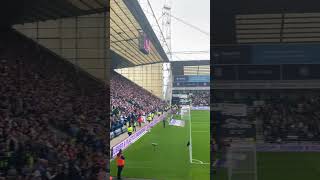 BlackburnRovers at Deepdale today Good turnout but not very vocal 💩 against 10 men still 💩 [upl. by Ocimad]