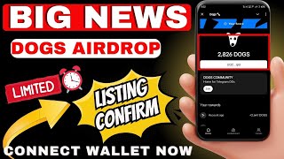 Dogs airdrop wallet connect tutorial  dogs connect wallet and claim  Dogs airdrop tutorial [upl. by Gahan]