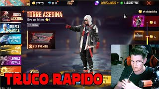 SACANDO TORRE ASESINA COMO SACAR LOS PUÑOS CON POCOS DIAMANTES FREEFIRE [upl. by Ateuqram]