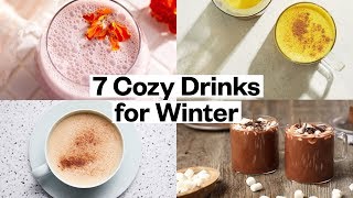 7 Hot Winter Drinks  Moon Milk Nutella Latte Golden Milk Red Wine Hot Chocolate  Thrive Market [upl. by Ettelrac]