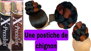 Comment faire une postiche avec Mèche Xpression How to do a hairpiece [upl. by Eetnuahs105]