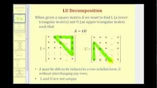 LU Decomposition Using Elementary Matrices [upl. by Gorrian598]