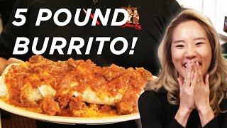 We Tried The 5Pound Burrito Challenge [upl. by Ellener]