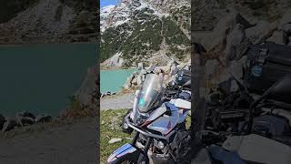 Silvretta Hochalpenstrasse Vermunt lago con Honda Transalp 750 [upl. by Kazim]