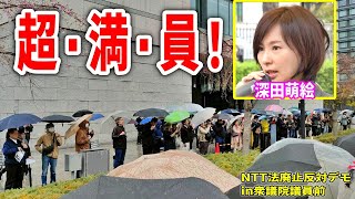 【NTT法廃止反対デモ】聴衆400人大集結！ 原口一博 も参戦！必見の聴衆インタビューあり！NTT法廃止で日本は滅ぶ 深田萌絵 202443 衆議院議員前 [upl. by Turro]