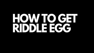 How To Get RIDDLE EGG in ROBLOX BEDWARS [upl. by Oninotna]