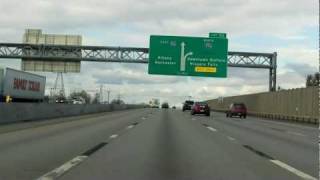 New York State Thruway Interstate 90 Exits 54 to 50 eastbound [upl. by Dedie]