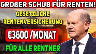 Deutsche Rentner erhalten einen monatlichen Rentenbonus von €3600 für Gesetzliche Rentenversicherung [upl. by Nugesulo383]