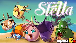 Angry Birds Stella  ALL BIRDS NEW COSTUME Beach Day All Level 1  60 ALL 3 Stars Walkthrough [upl. by Grevera503]