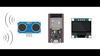 Use of HCSR04 ultrasonic sensor and SSD1306 display by ESP32 to to measure and display the distance [upl. by Richy]