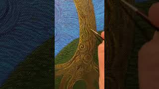 Painting tree bark art shorts painting howto oilpainting artist artwork paint tree [upl. by Pacien]