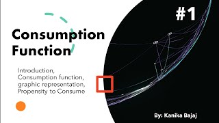 Consumption Function  Graphic representation  Propensity to consume  Part1  EK [upl. by Lajet95]