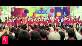 JKT48 1st live TV performance  100 Ampuh Global TV [upl. by Eselrahc]