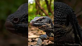 Black Monitor In Forest monitor lizard reptile ai aiinsights shorts ytshorts [upl. by Ziul]