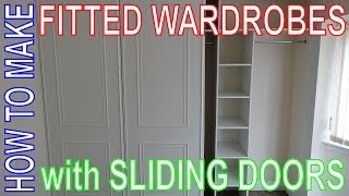 How to make Fitted Wardrobes Easy DIY Install Custom Build Sliding Door Wardrobe [upl. by Ahsehyt717]