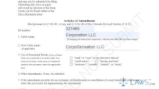 Articles of Amendment Profit Corporation Sample [upl. by Noyahs]