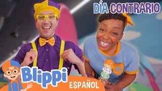 Día opuesto  Blippi Español  Videos educativos para niños  Aprende y Juega [upl. by Shoshanna]