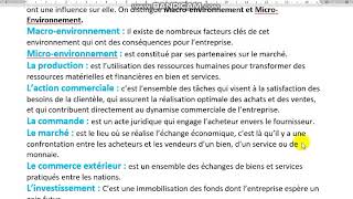 Entreprise et son environnement Les Définitions [upl. by Borman459]