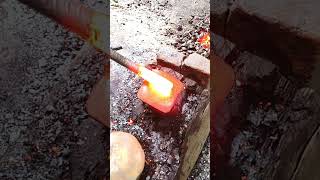 BlacksmithsTMT Bar Forgingquot forging making craft crafts shortsfeed shortvideo shorts [upl. by Faires]