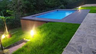 Intex Ultra Frame Pool underground 732x366x132 Amazing result [upl. by Ahsinnek]