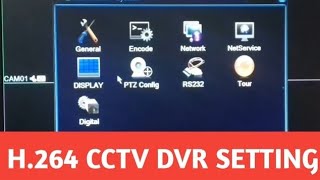 H264 CCTV DVR SETTINGDVR SETTINGDVR FUNCTIONDVR ALL SETTINGS [upl. by Einohpets]