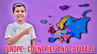 Europe  Countries and their Capitals within a minute by Gautam Joshi [upl. by Anahsal]