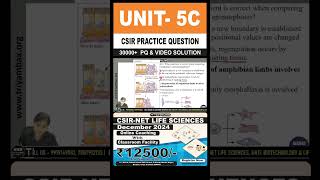 CSIR Practice Question  Unit 6 Plant  Topic C Morphogenesis and organogenesis in animals [upl. by Nollid]