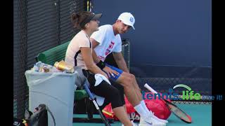 Andreescu warms up [upl. by Arabrab]