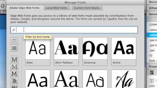 Add Fonts to Web Pages in Dreamweaver [upl. by Okia3]