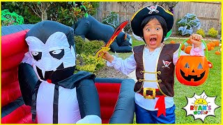 Ryan Pretend Play Halloween Trick Or Treat [upl. by Susanetta]