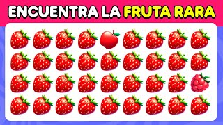 Encuentra el Emoji Raro  Edición de Frutas 🍓🍏🥑  Niveles Fácil Medio Difícil [upl. by Timothee939]