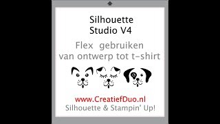 Silhouette Studio uitleg  Flex op een shirt  zelf een t shirt bedrukken [upl. by Ayenet525]