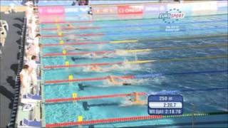 400m freestyle European Swimming Championships 2010 Yannick Agnel vs Paul Biedermann [upl. by Maller]