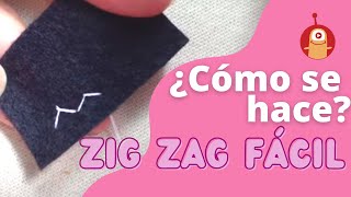 Cómo coser un zig zag a mano  Costura a mano fácil [upl. by Firmin]