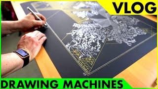 Pen plotting on the SEA1 AxiDraw Drawing Machine  Vlog 021 [upl. by Nhguaval]