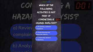 Activities to Conduct a Hazard Analysis  HACCP POP QUIZ [upl. by Mutat]