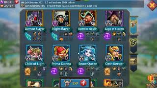 Lords Mobile Elite Stage 515 Death Knight 66 Trickster 612 Rose Knight [upl. by Rurik]