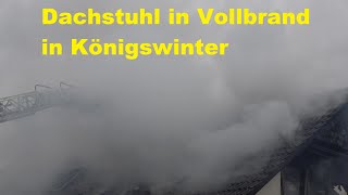 Dachstuhl in Vollbrand in KönigswinterNiederdollendorf am 030323  OTon [upl. by Asil]