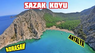 SAZAK KOYU ADRASAN KUMLUCA ANTALYA GEZİLECEK YERLER ANTALYANIN EN GÜZEL KOYLARI [upl. by Ressan]