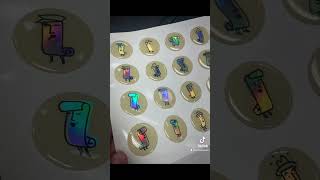 GF 765 rainbow holographic film Domed Stickers FLEXADOME [upl. by Edythe]