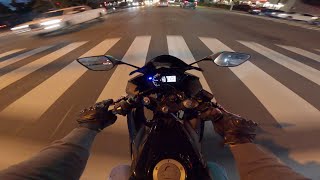 19 year olds first motorcycle ride Yamaha r3 [upl. by Cantlon]