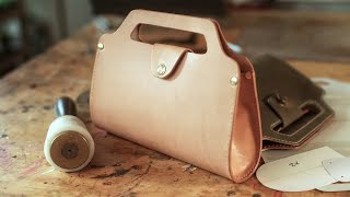 DIY Minimalist Leather Purse  With Pattern [upl. by Babara843]