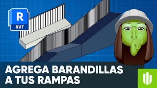 BARANDAS en SUELO INCLINADO o RAMPAS con REVIT 😉 Tutorial paso a paso Arcux [upl. by Nedak252]