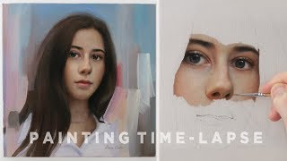 PORTRAIT PAINTING TIMELAPSE  “Giorgia” Oil on canvas [upl. by Nauqat]