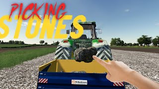 Stone picking  Attingham Park  Farming Simulator 19 [upl. by Cocke]